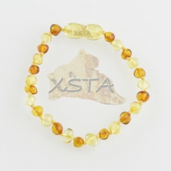 Amber teething bracelet lemon cognac